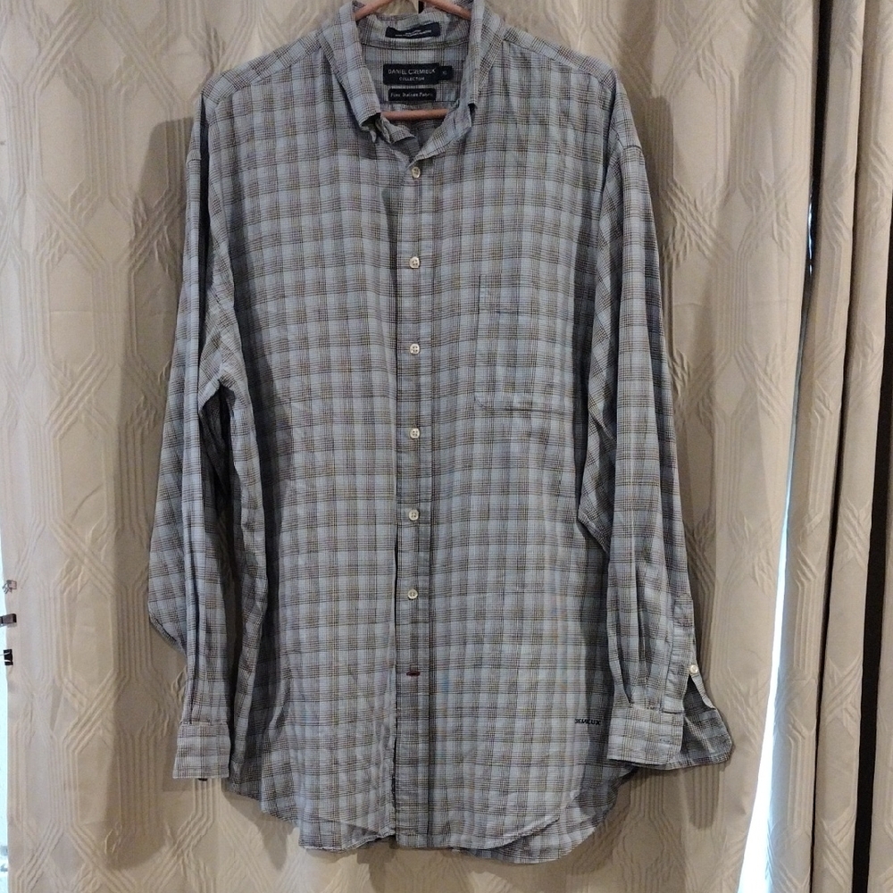 Daniel Cremieux Gray Plaid Casual Shirt